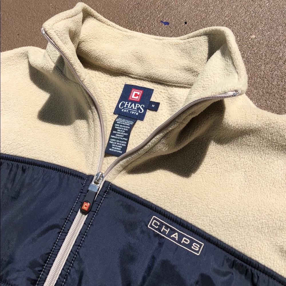 Vintage Chaps Full Zip Fleece Long Sleeve Jacket